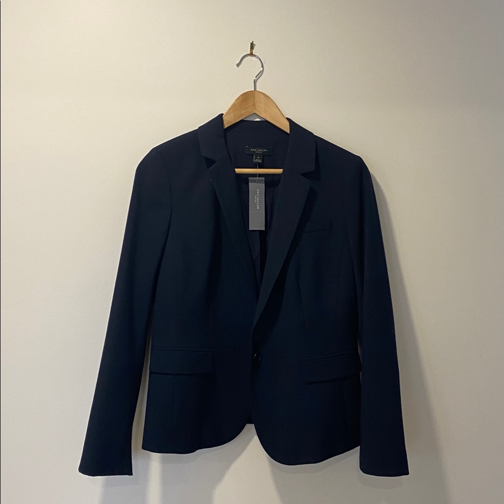 Ann Taylor Elegant Navy Blazer